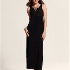 NWT Chico’s black travelers crochet maxi dress